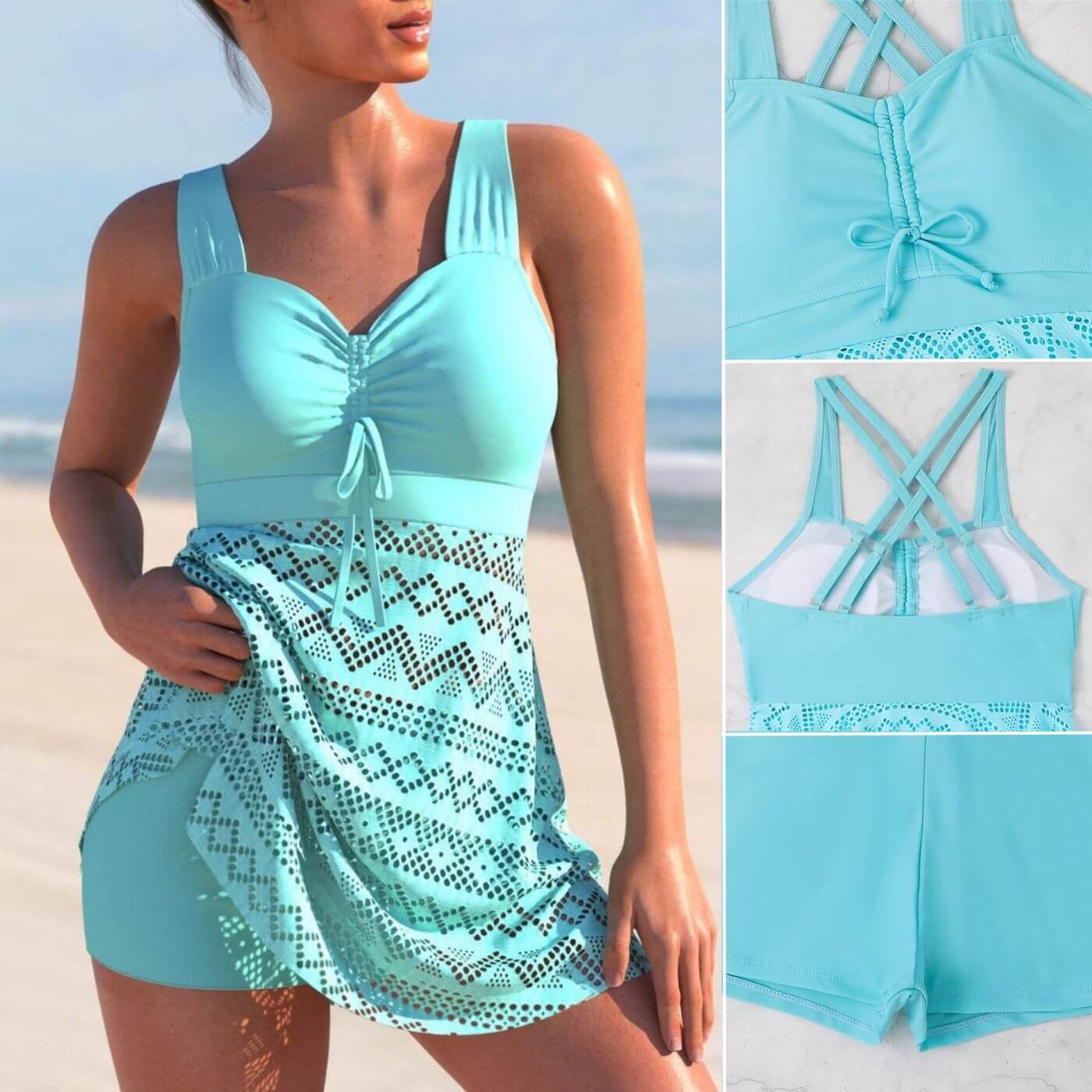 Grace™ | Geraffineerde Tankini Zwempak