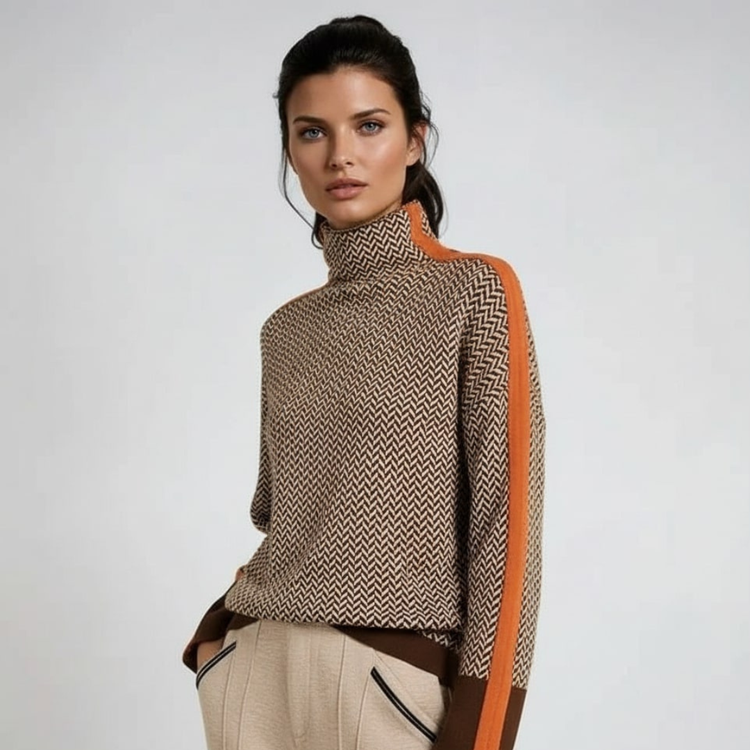 Gineke | Trui met contraststrepen
