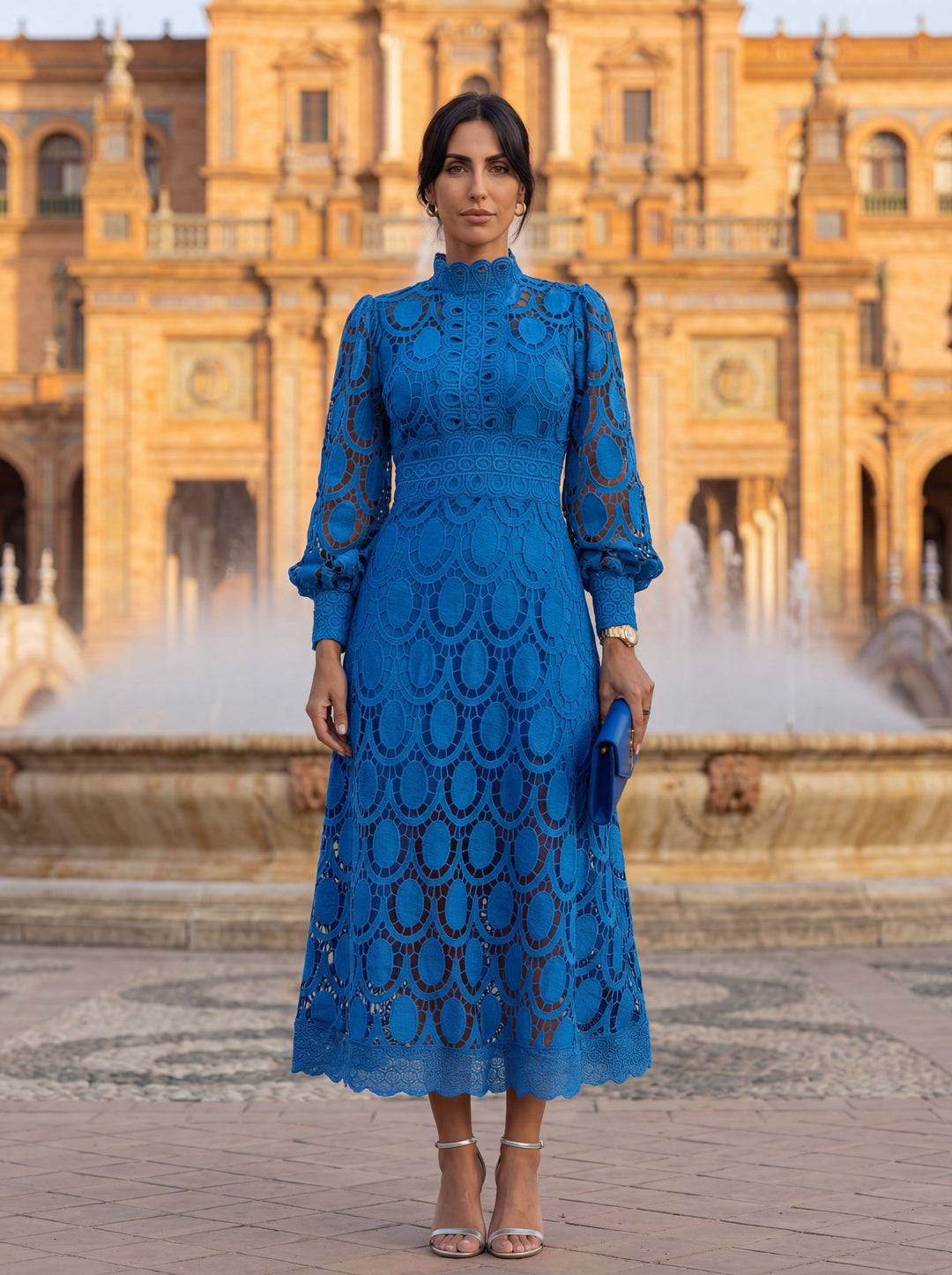 Elegante Carmona Zijde Jurk – Maison Claire et Sylvie