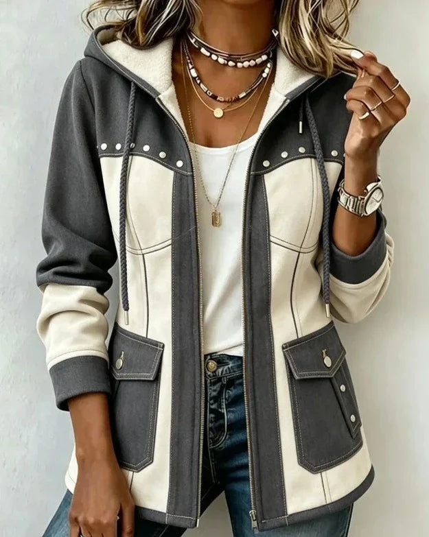 Susannah | Colorblocked hoodie jack