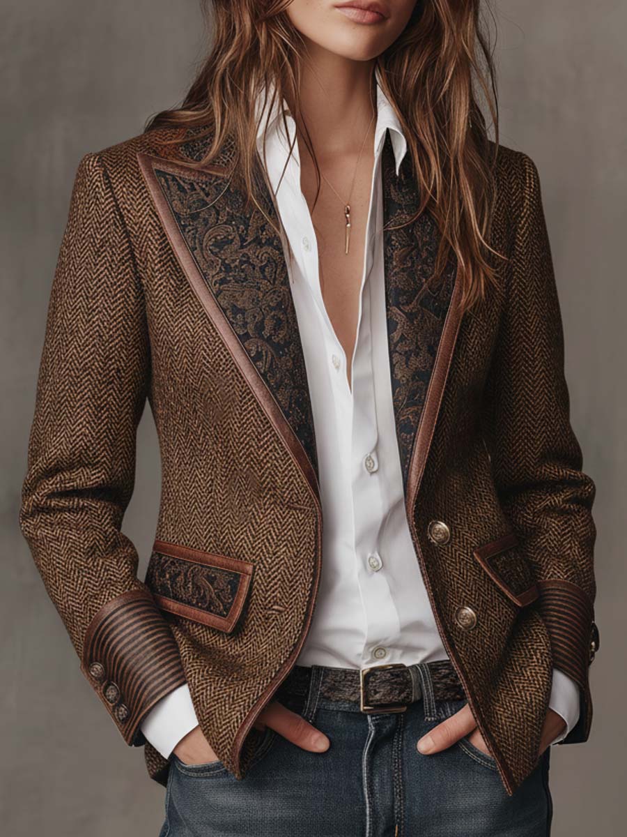 Maybritt | Blazer met ingeweven details