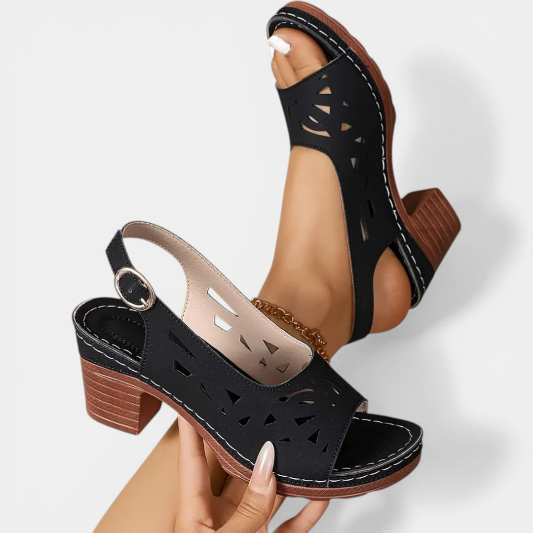 Dina | Orthopedische Lente Hak Sandalen