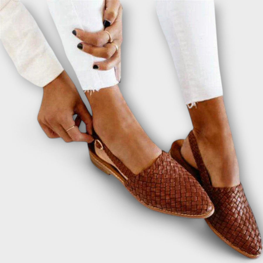 Aurora | Geweven Slingback Loafer