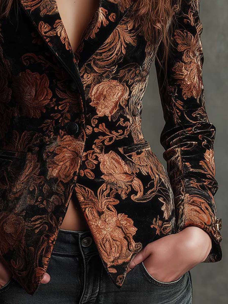Colette | Barokke bloemenprint Blazer