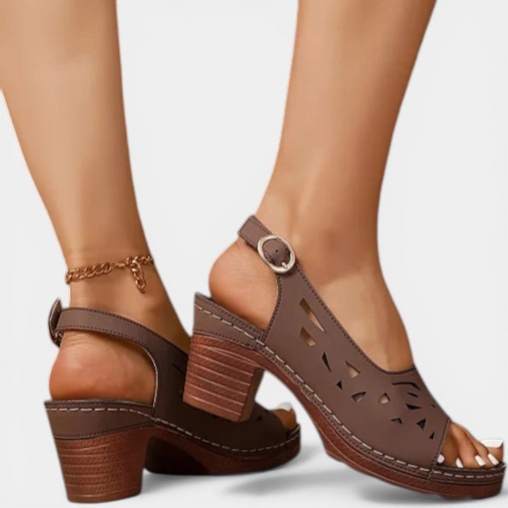 Dina | Orthopedische Lente Hak Sandalen