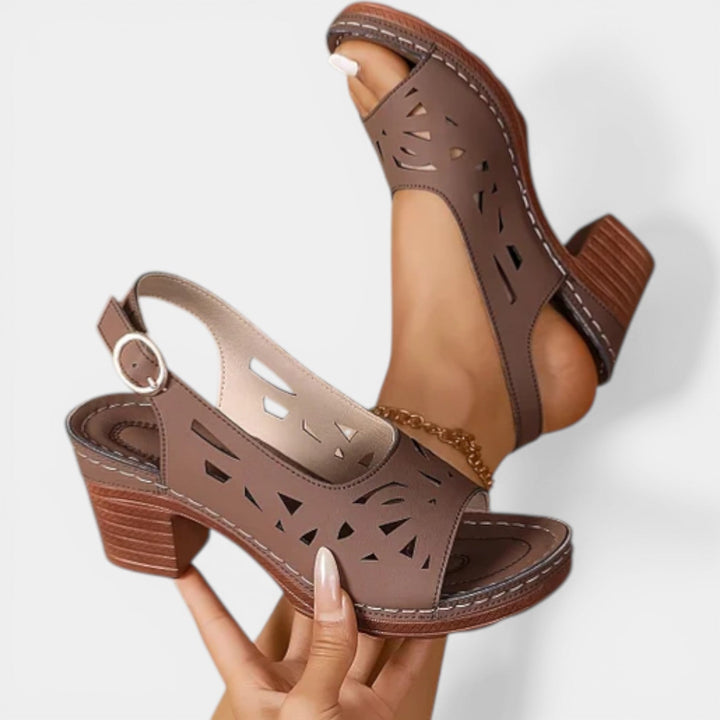 Dina | Orthopedische Lente Hak Sandalen