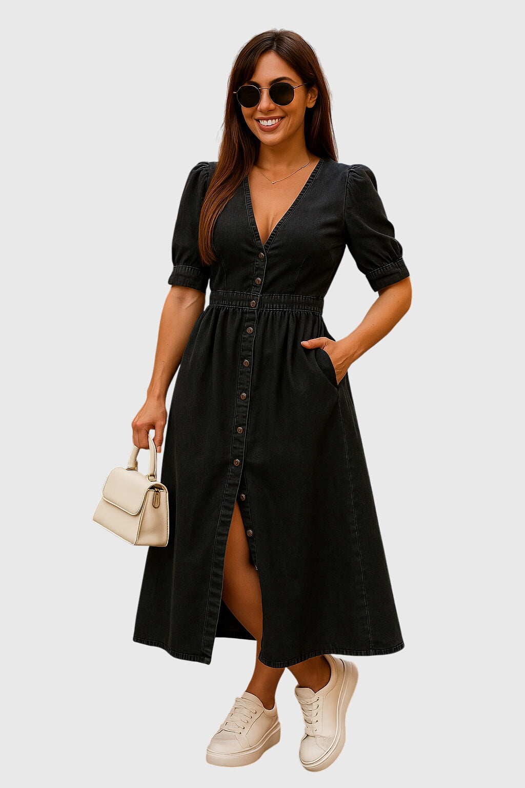 Jacqueline™ | Elegante Denim Jurk