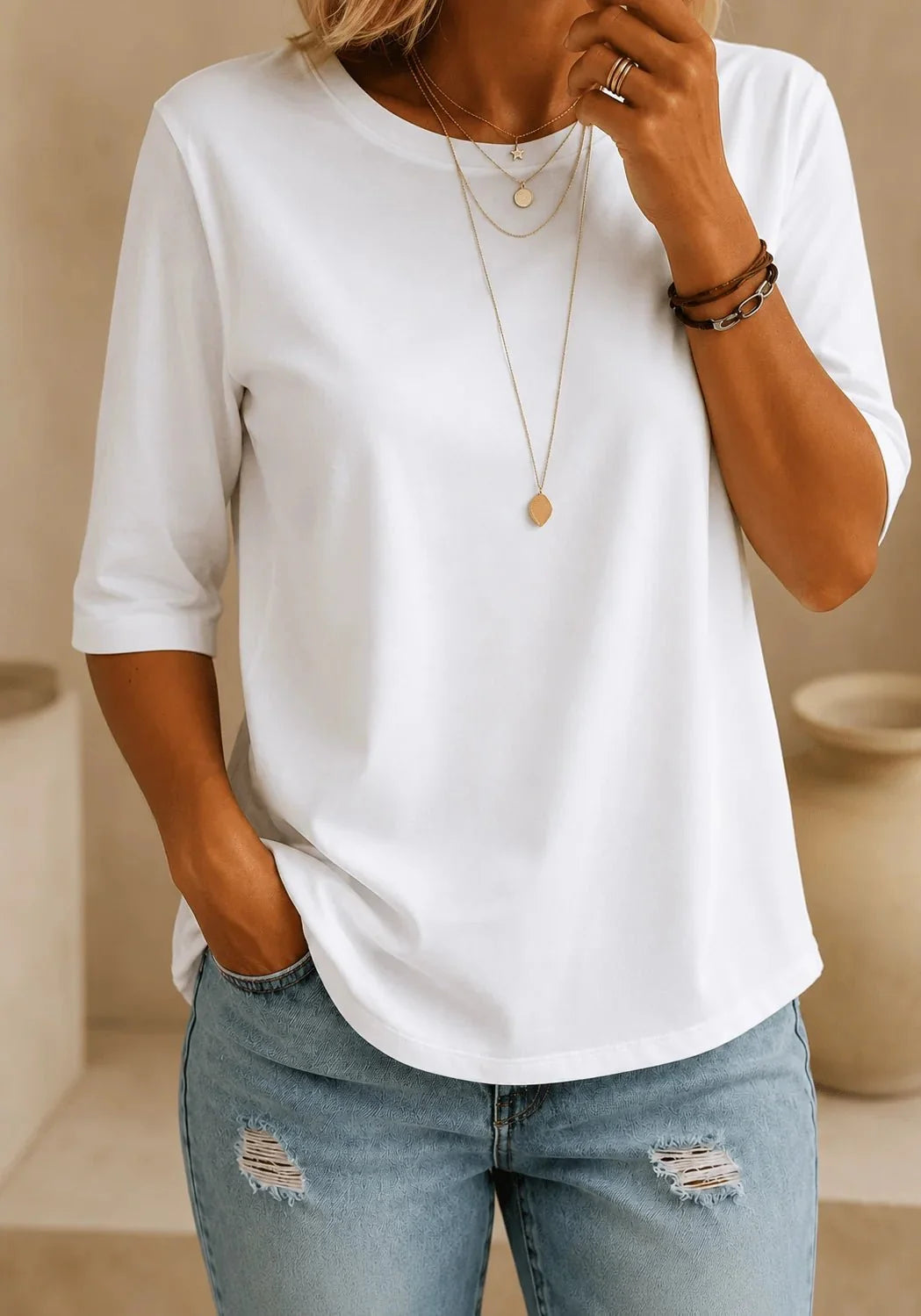 Krista | Essentiële witte T-Shirt