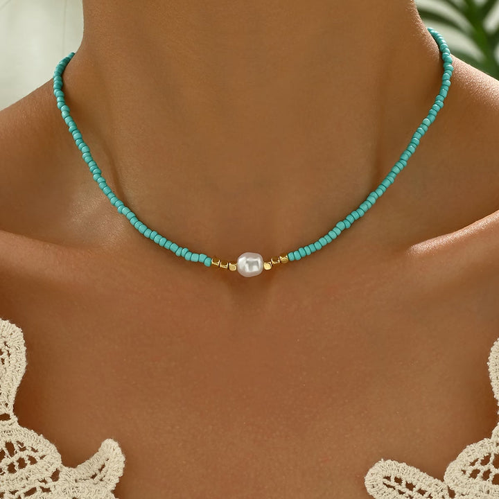 Yvonne | Minimalistische Turquoise Ketting