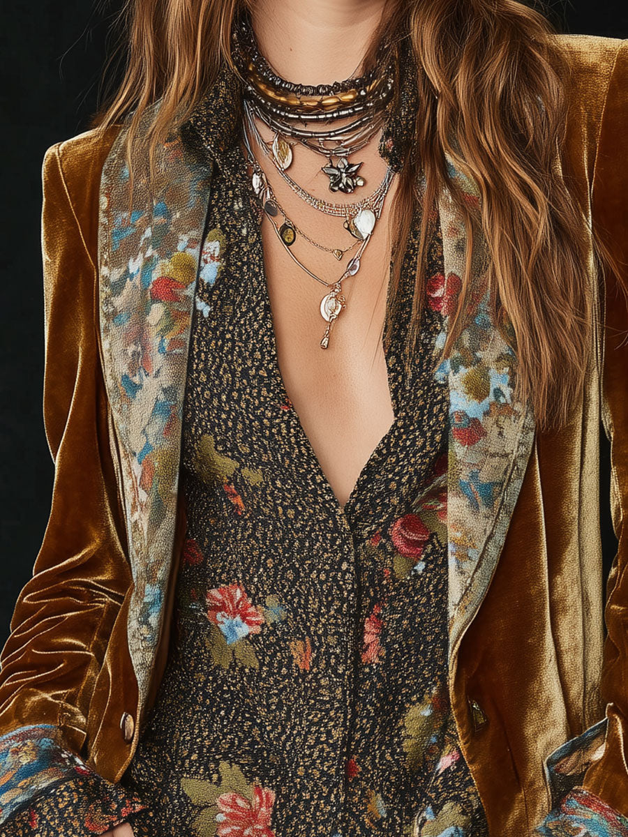 Elin | Blazer met bloemendetails