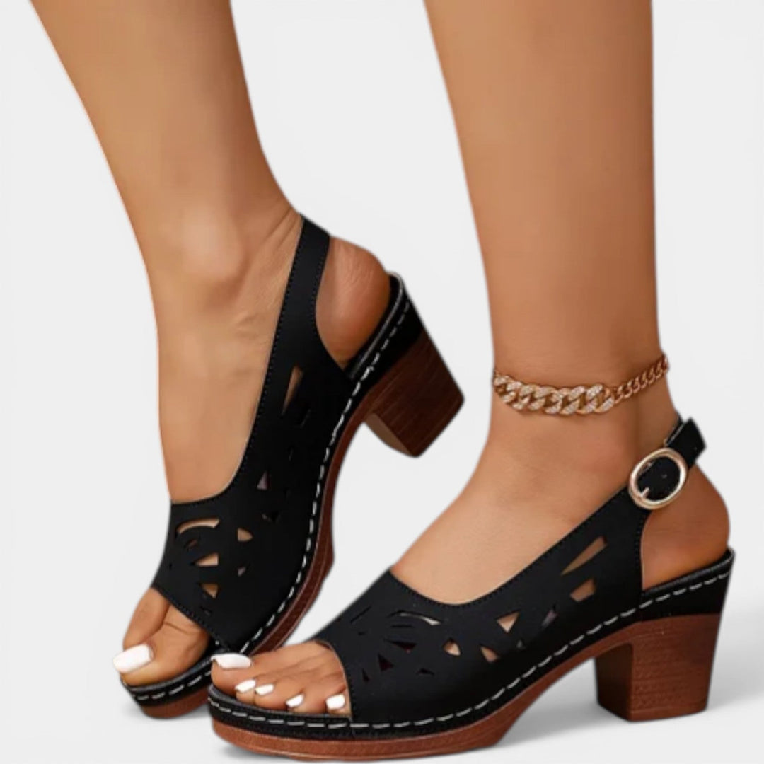 Dina | Orthopedische Lente Hak Sandalen