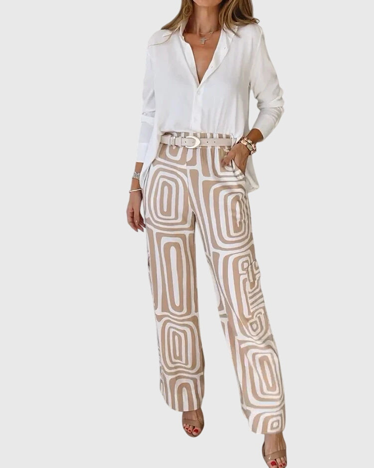 Emilia™ | Stijlvolle Broek + Gratis Blouse & Riem