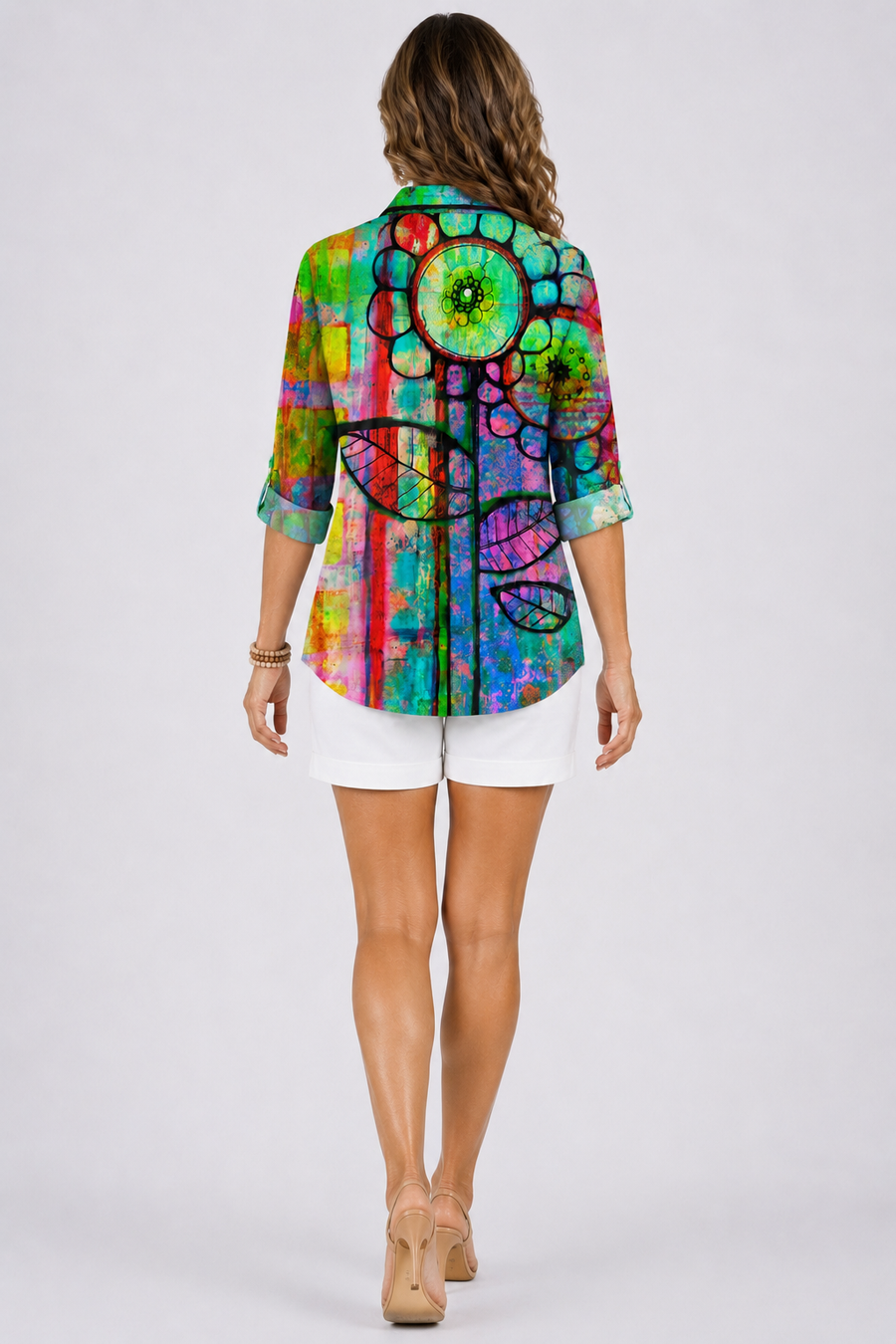 Cyralyn™ | Artistieke Bloem Blouse