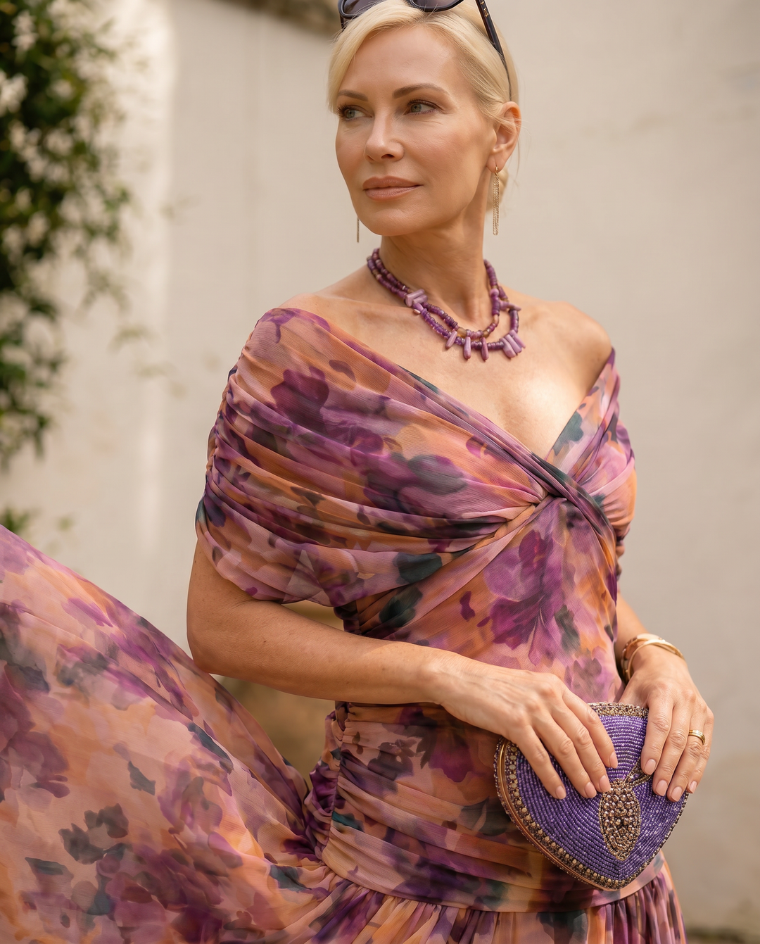 Elegante maxi jurk voor feest met hartvormige halslijn