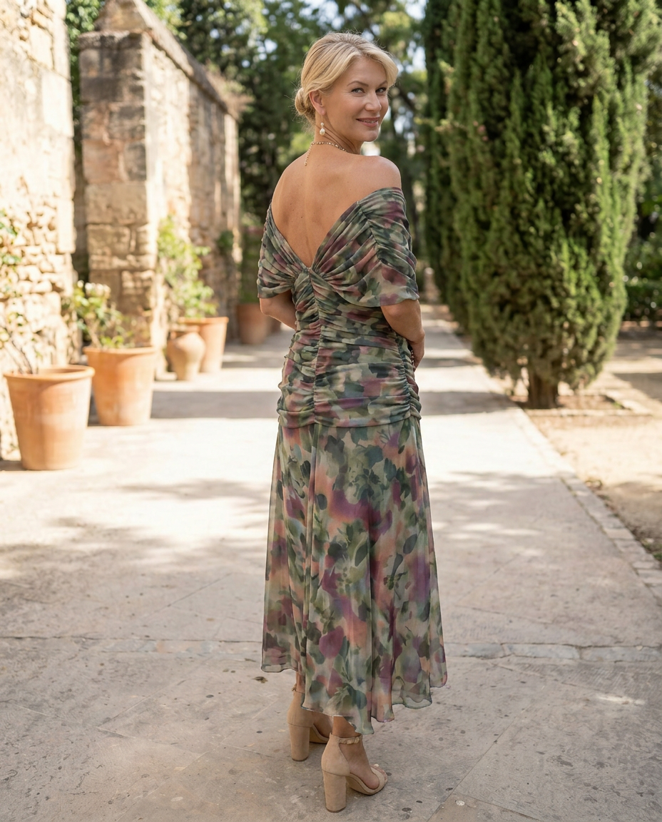 Elegante maxi jurk voor feest met hartvormige halslijn