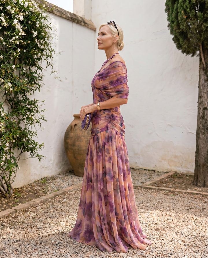 Elegante maxi jurk voor feest met hartvormige halslijn