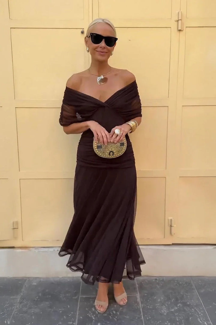 Liz | Off Shoulder Maxi Jurk