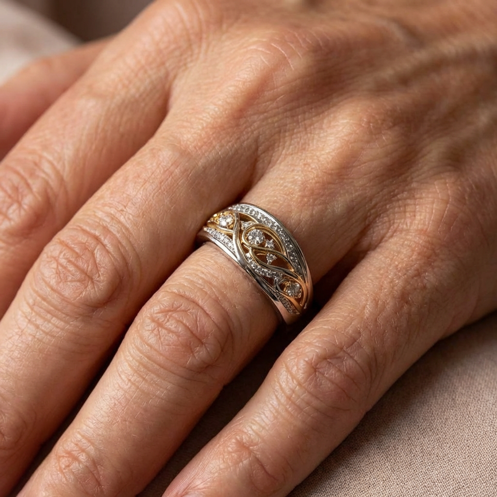 Holle Gouden & Zilverkleurige Ring