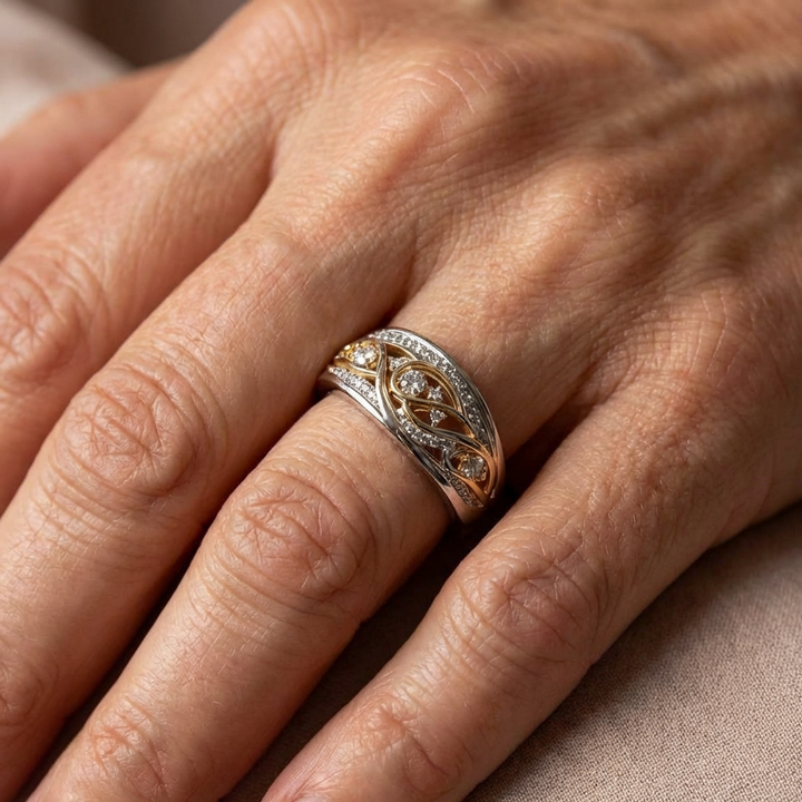 Holle Gouden & Zilverkleurige Ring