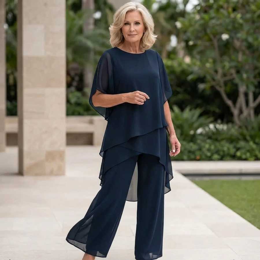 Jorellea™ | Geplooide Palazzo 2-delige Set