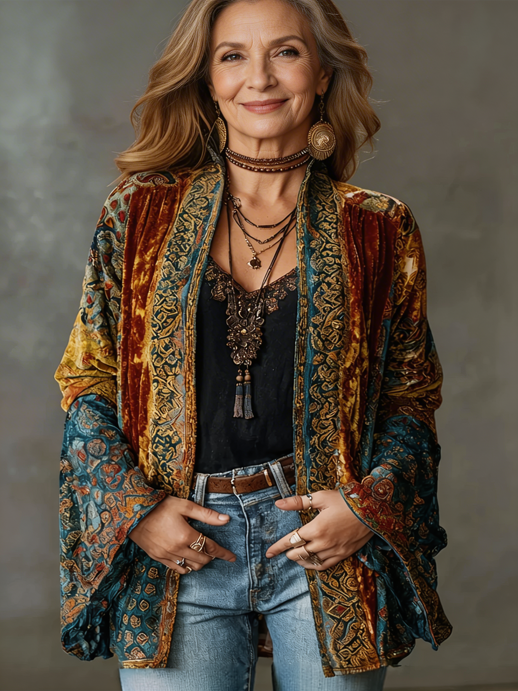 Darcy | Boho Geborduurde Kimono Cardigan