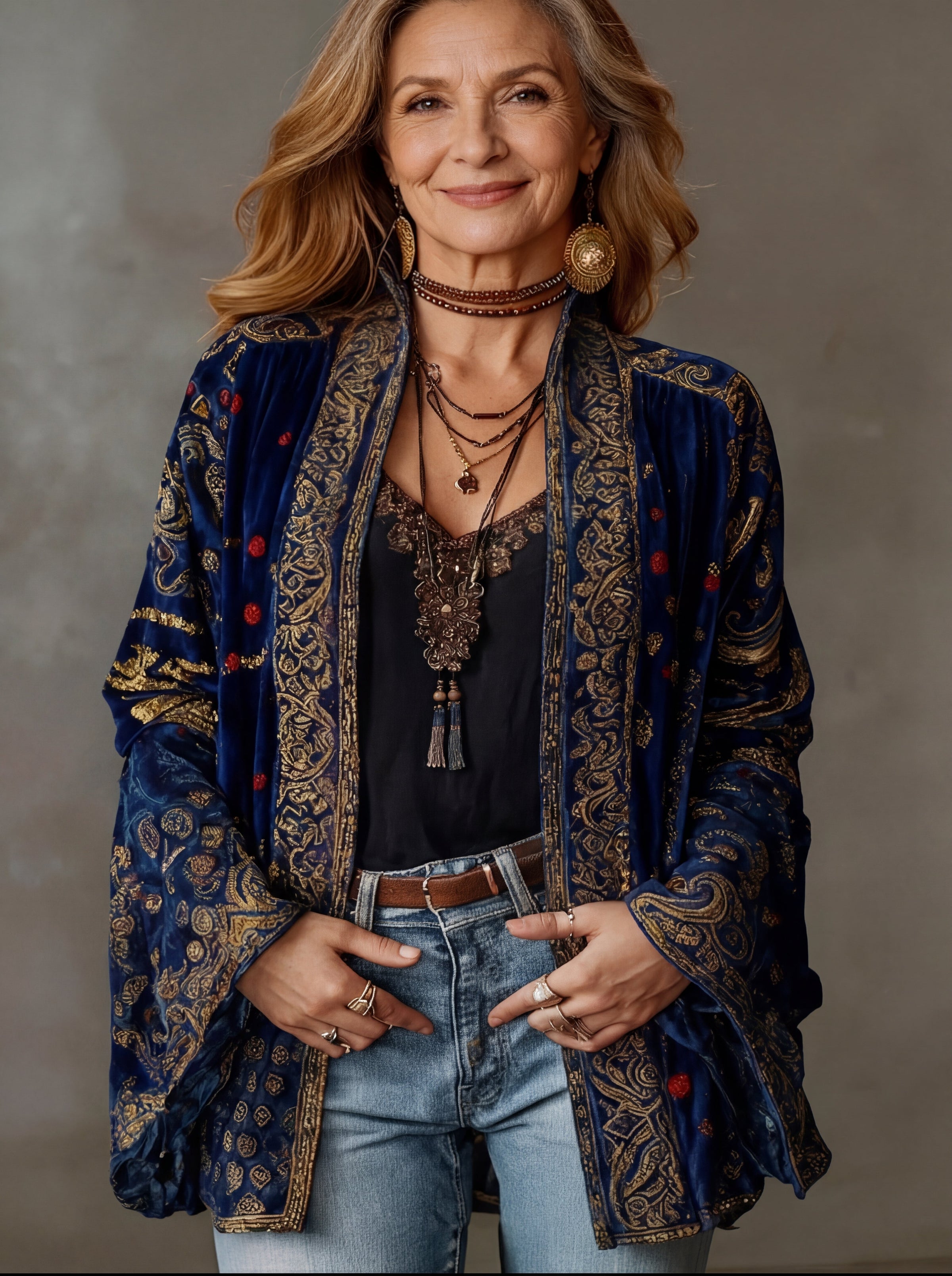 Darcy | Boho Geborduurde Kimono Cardigan