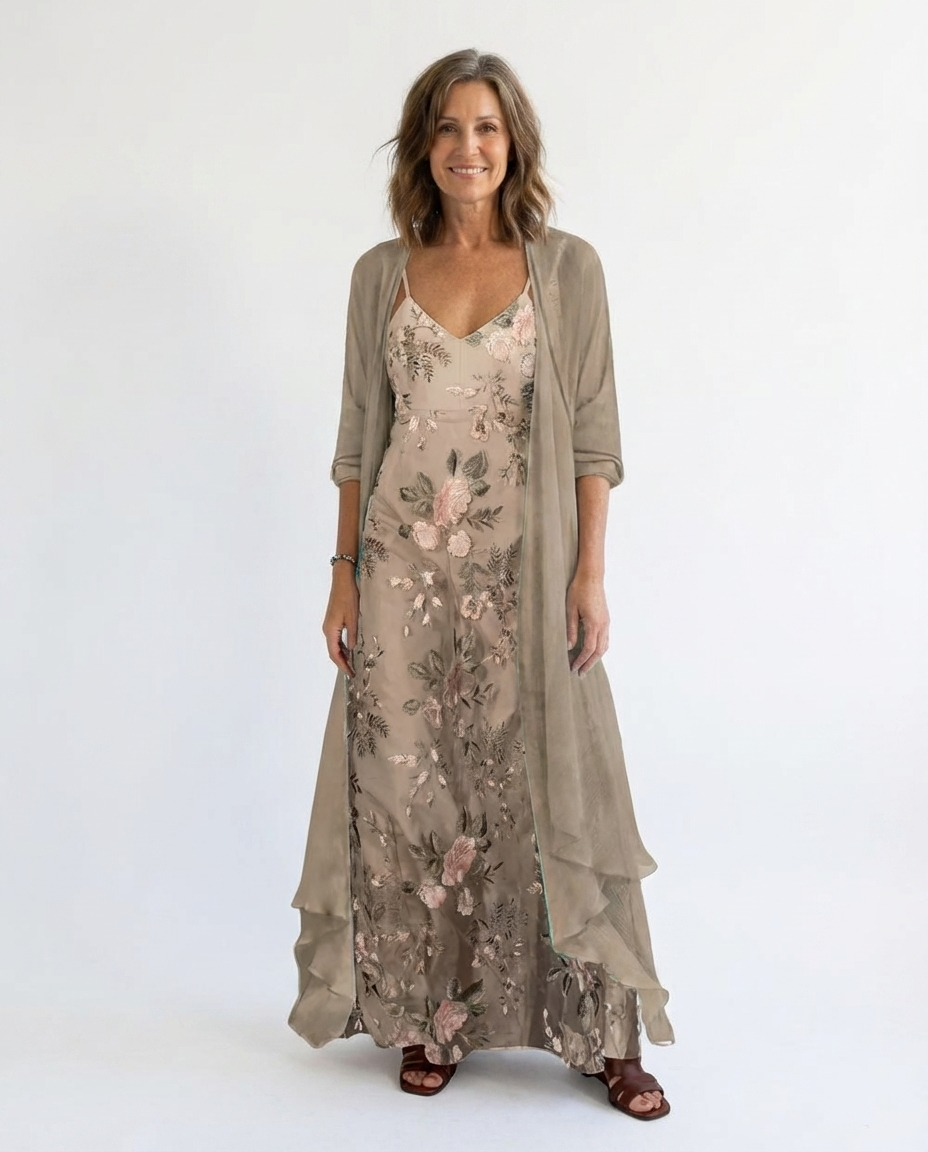 Bryleigh | Elegante Maxi Jurk Twee-Delige Set