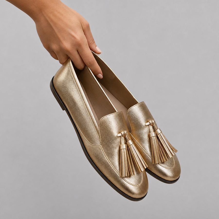 Donatella | Mocassin met Gouden Kwasten