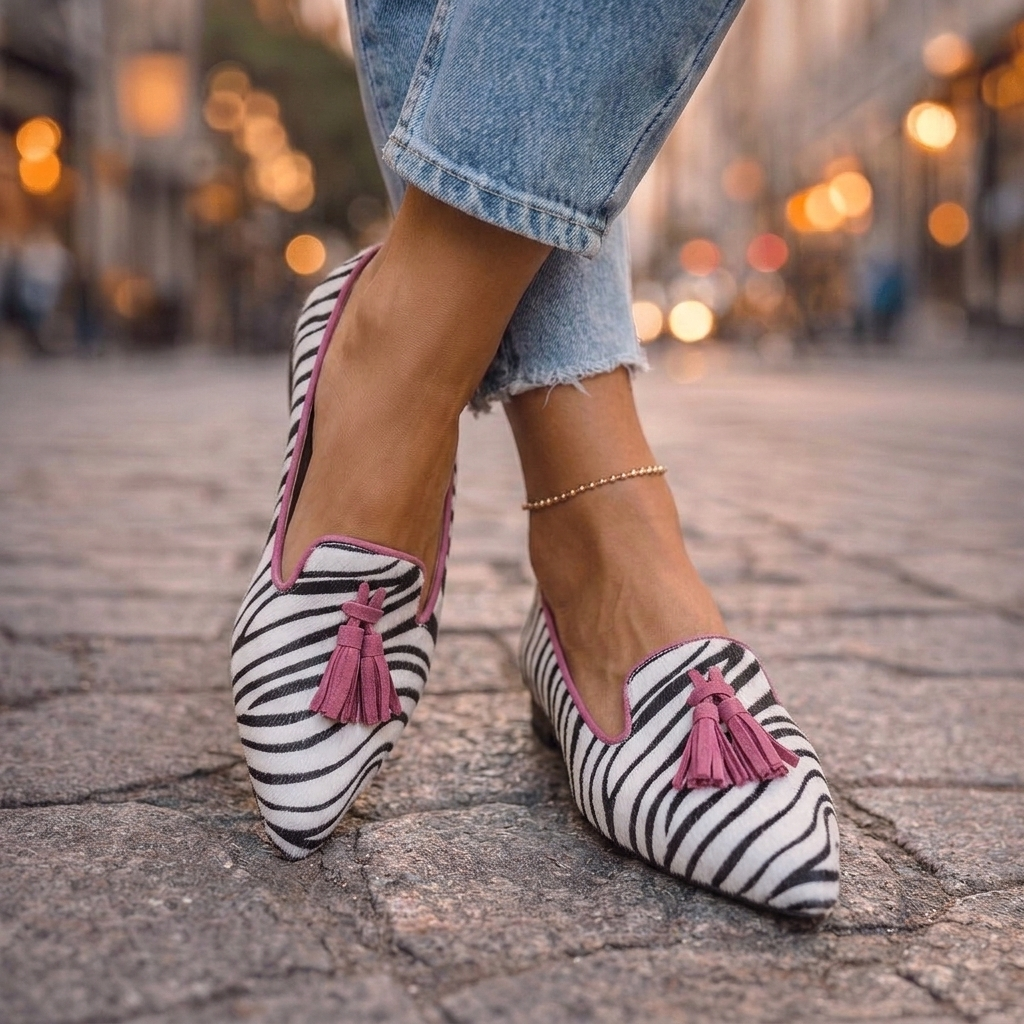 Mirthe | Loafers met dierprint