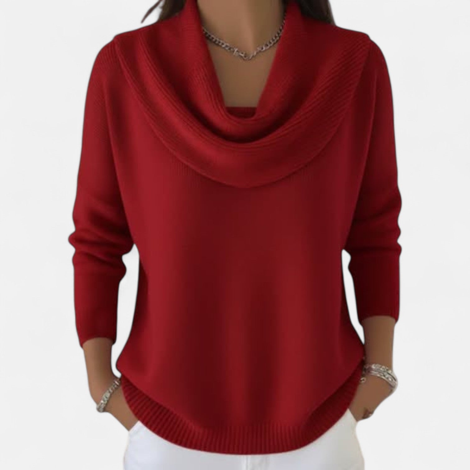 Melania | Elegante cowl neck trui