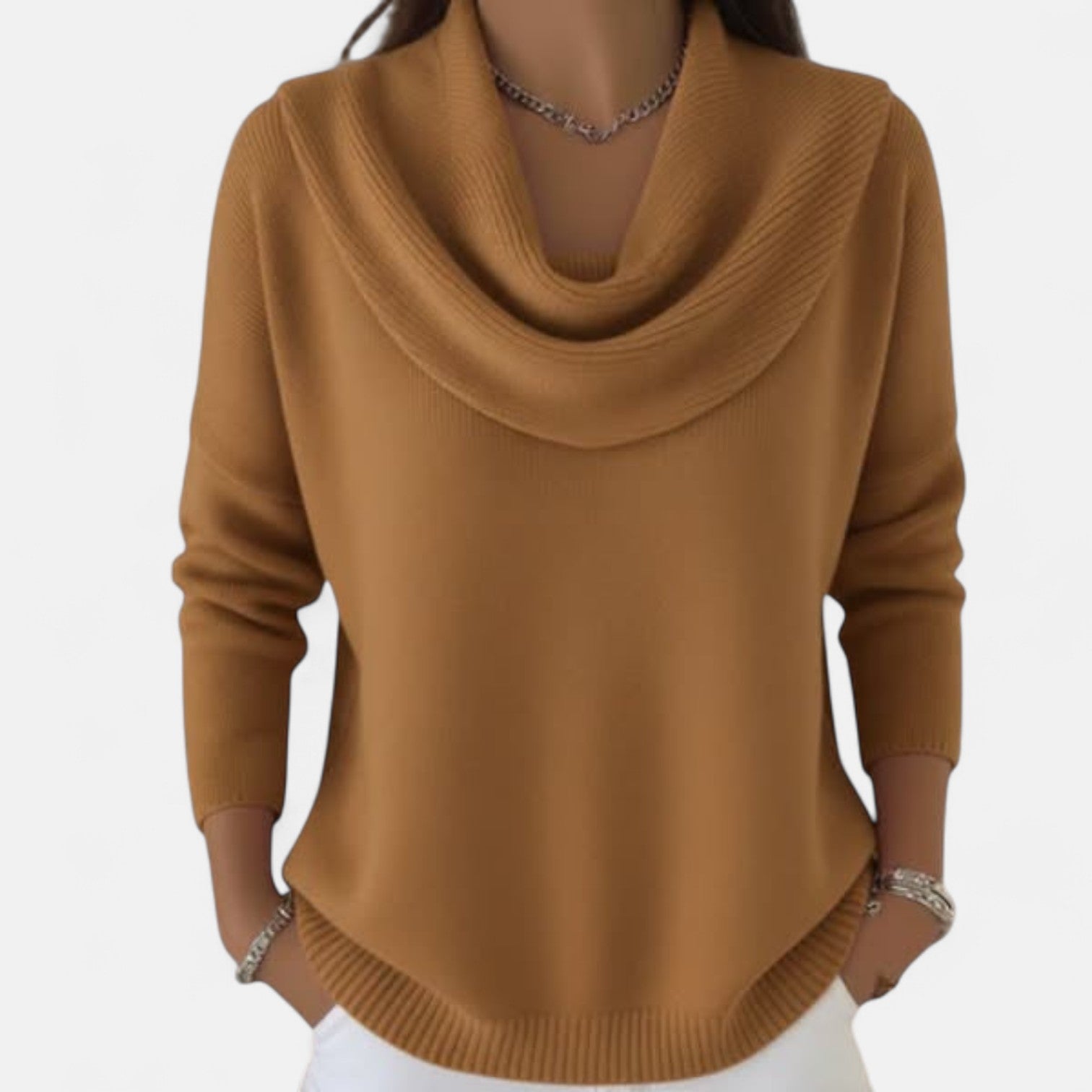 Melania | Elegante cowl neck trui
