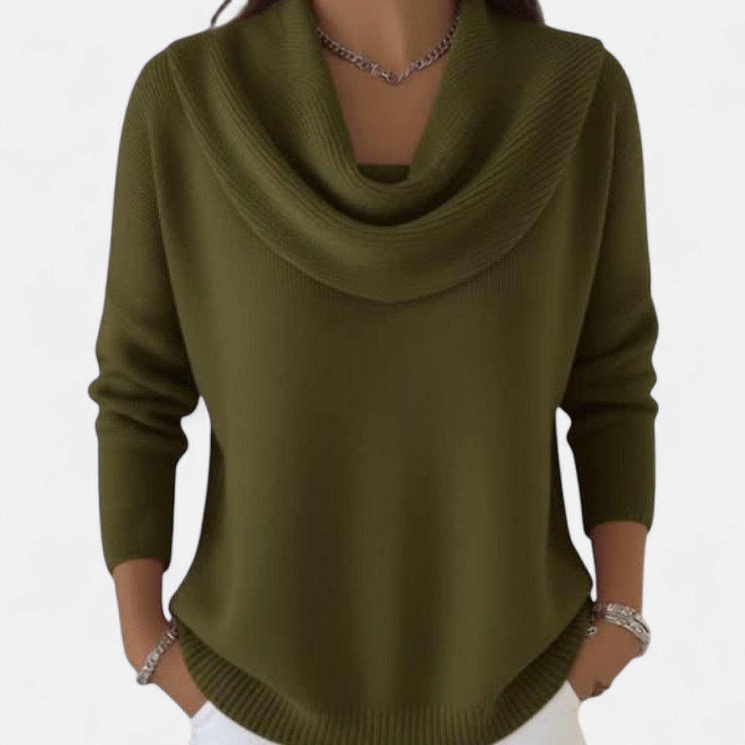 Melania | Elegante cowl neck trui