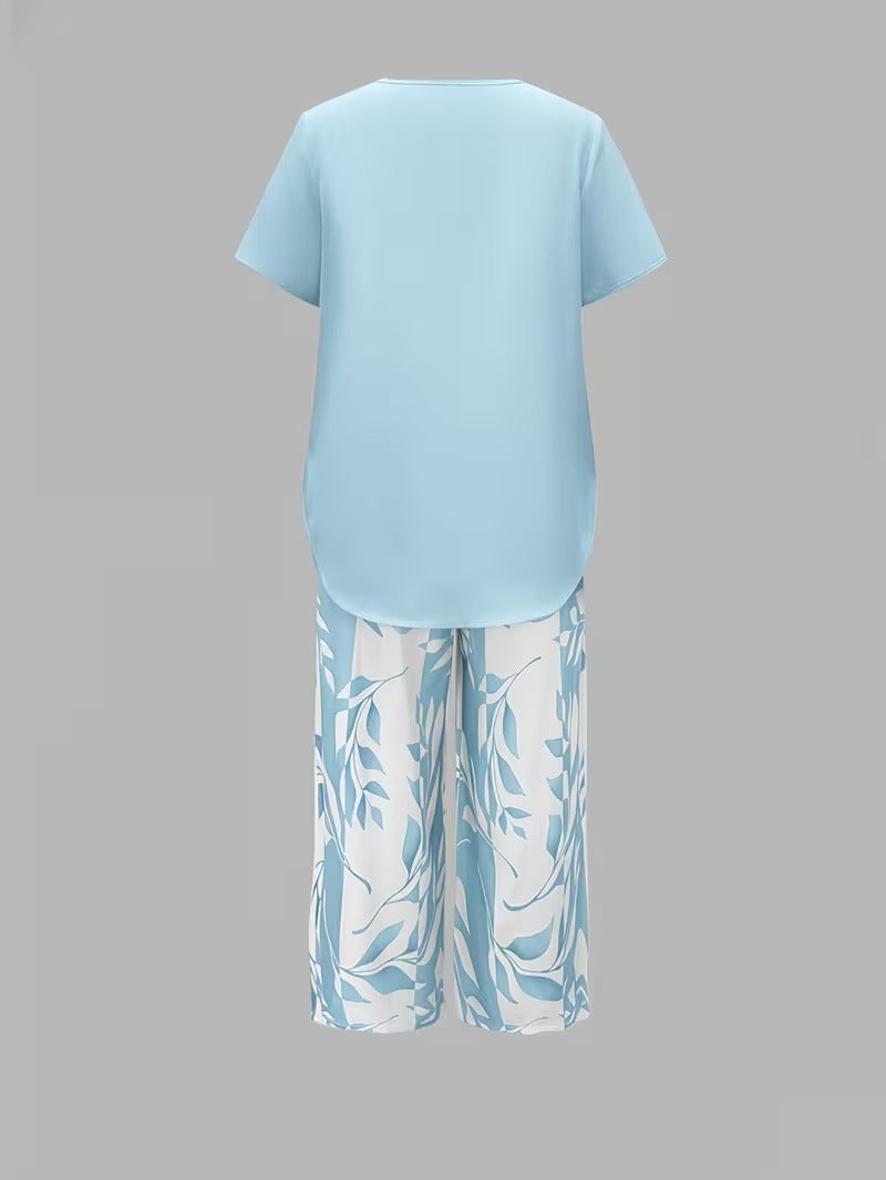 Arvessa™ | Casual Bladprint Twee-delig Set