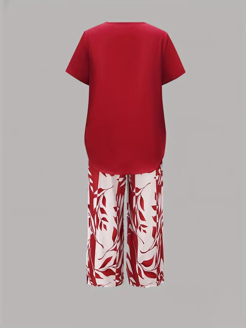 Arvessa™ | Casual Bladprint Twee-delig Set