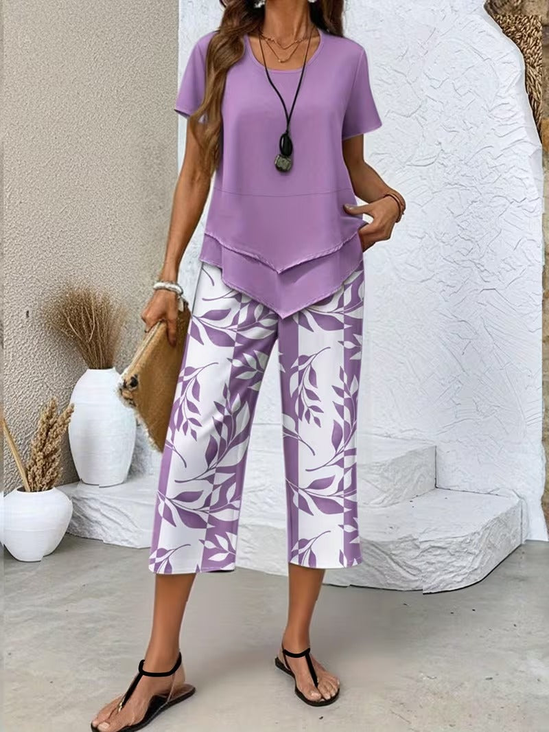 Arvessa™ | Casual Bladprint Twee-delig Set