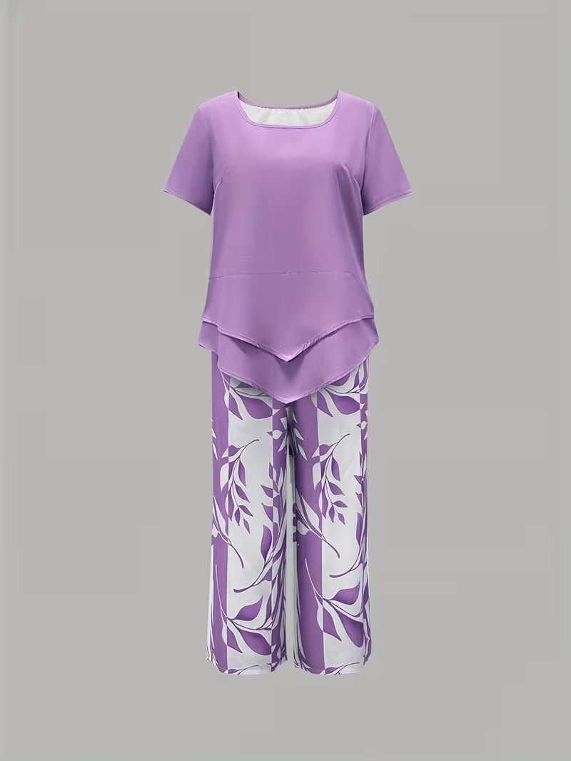 Arvessa™ | Casual Bladprint Twee-delig Set