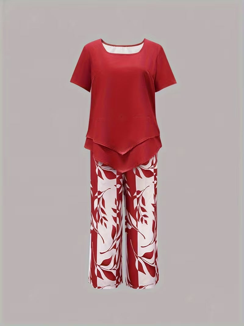 Arvessa™ | Casual Bladprint Twee-delig Set
