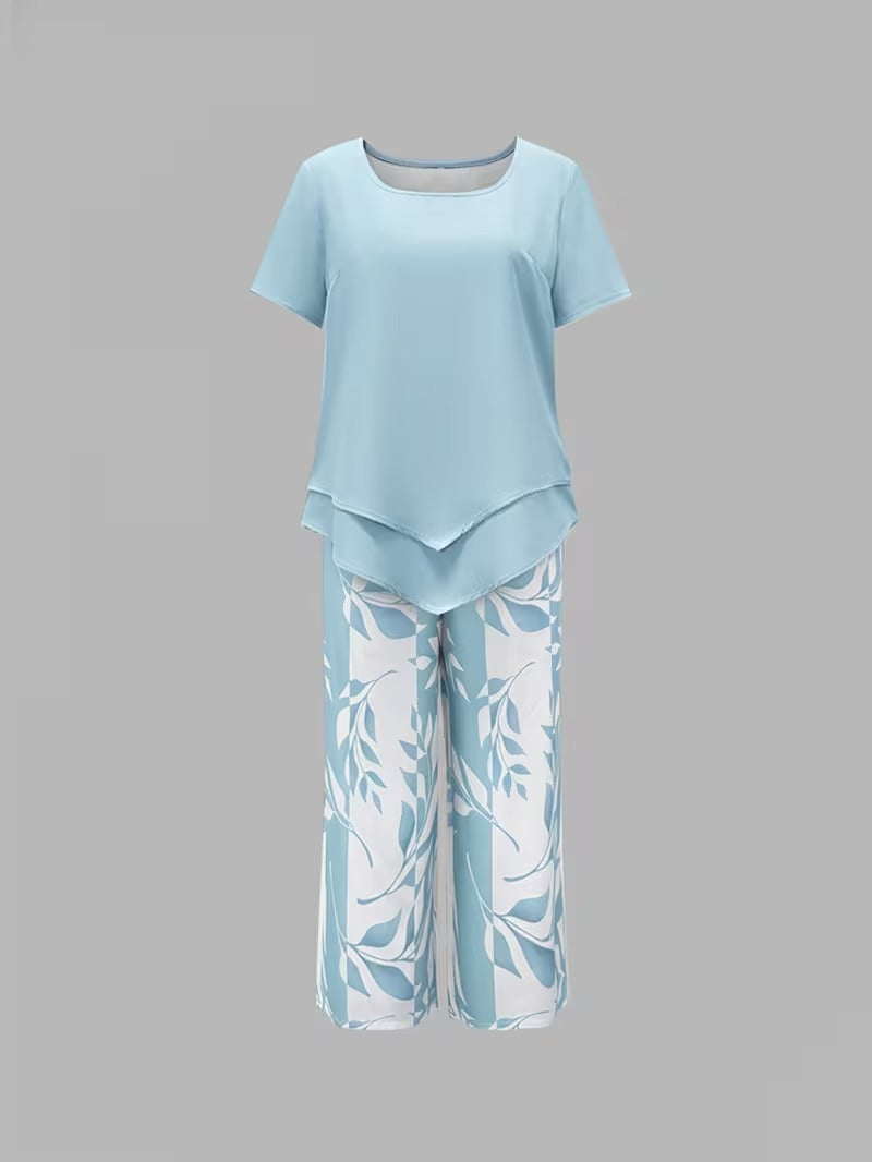 Arvessa™ | Casual Bladprint Twee-delig Set