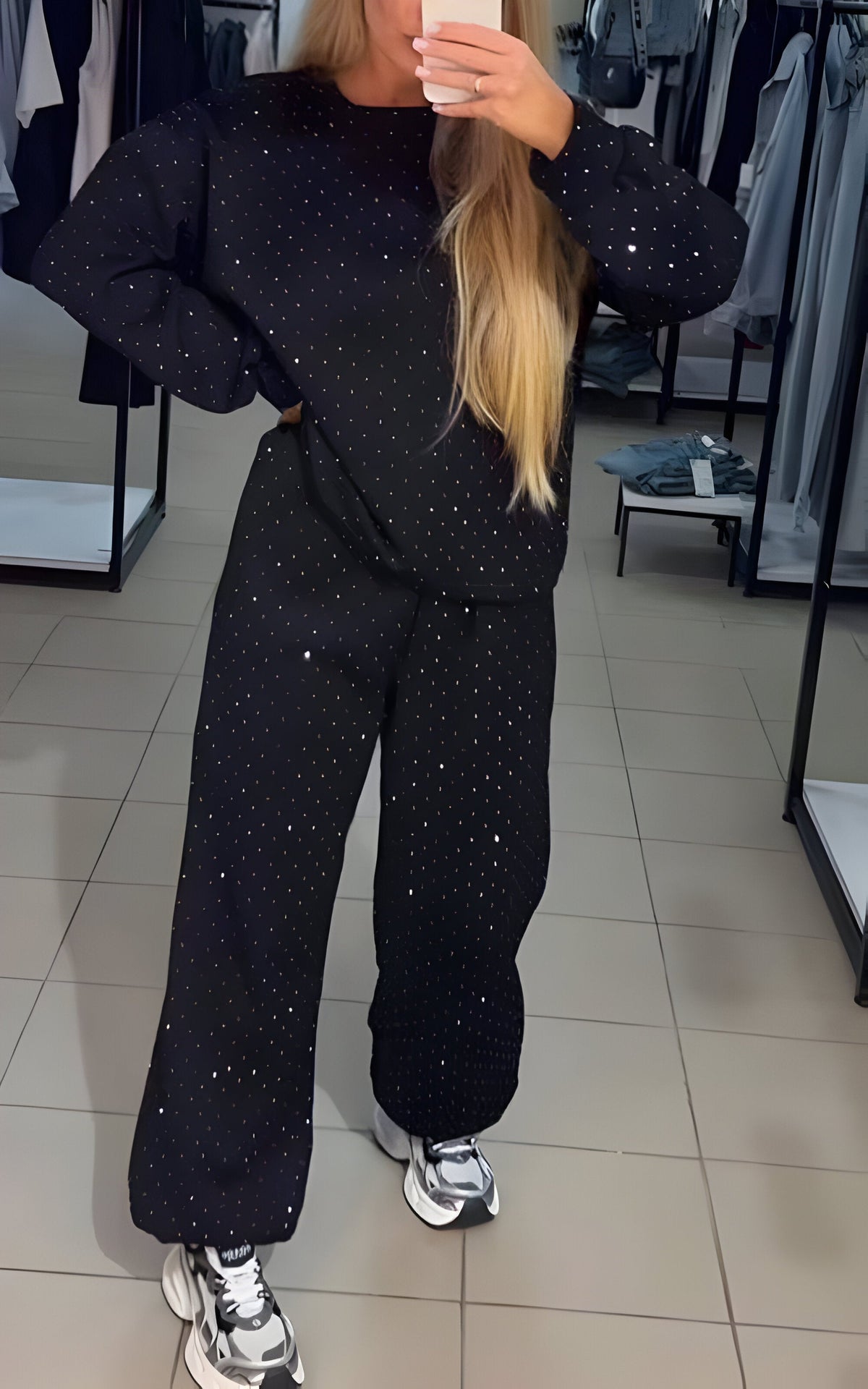 Esha | Comfortabel joggingpak met glitter