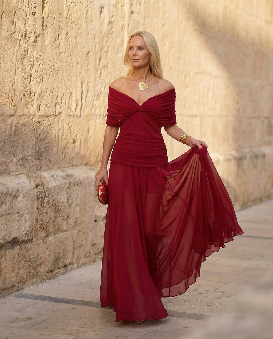 Elegante Zijden Robe Santana - Maison Claire et Sylvie