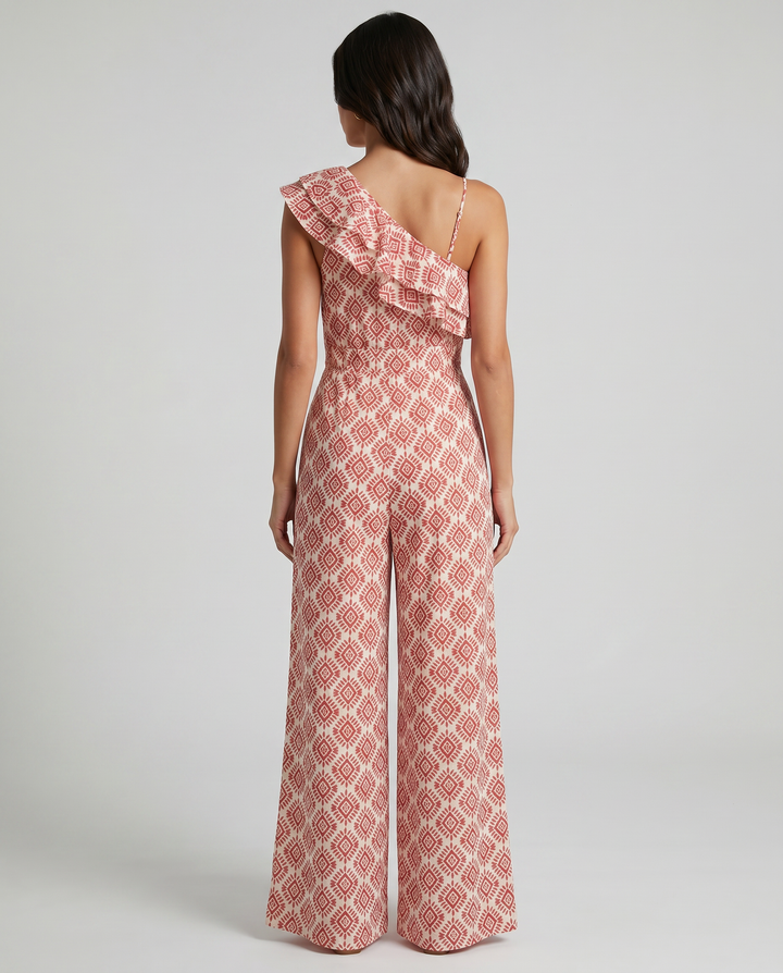 Jimena | Lente geometrisch patroon jumpsuit