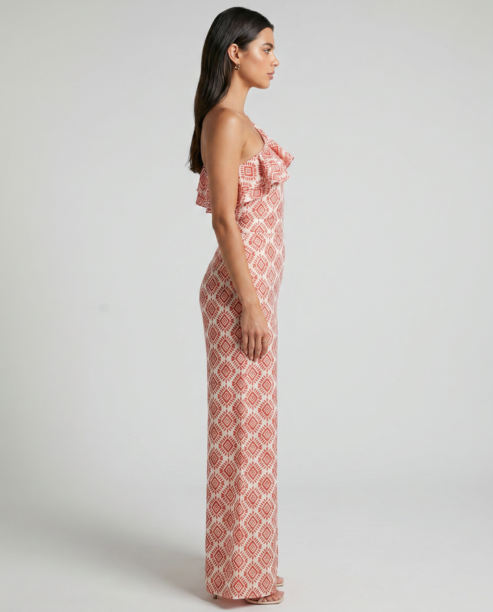 Jimena | Lente geometrisch patroon jumpsuit