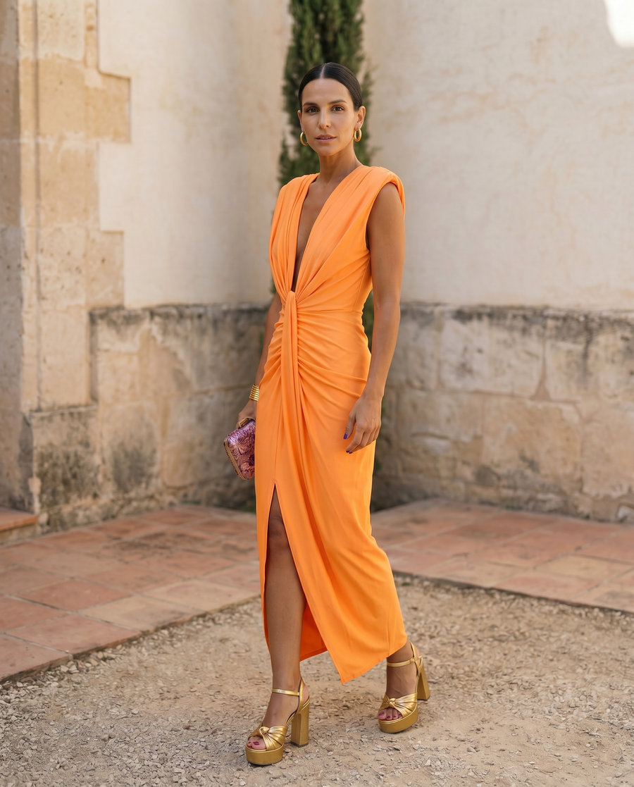 Selena | Drapé Jurk Vurend