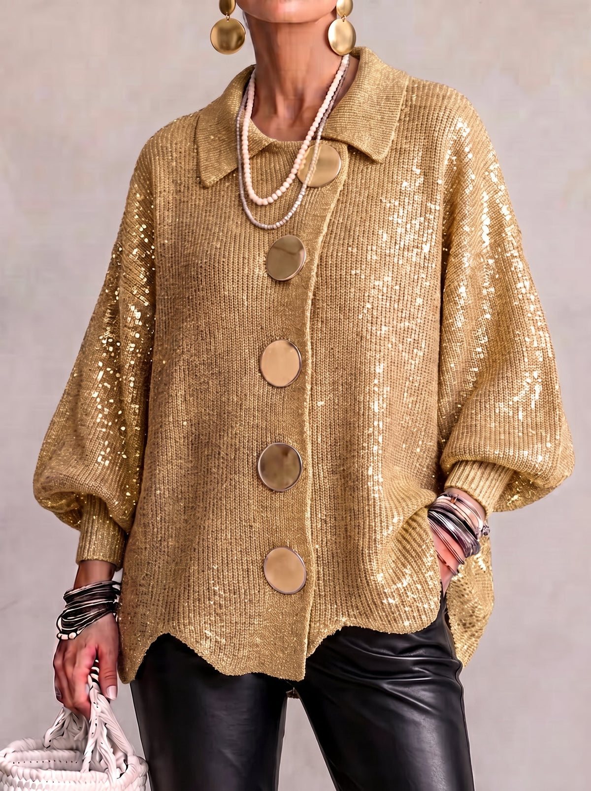 Ichelle | Oversized blouse met kraag