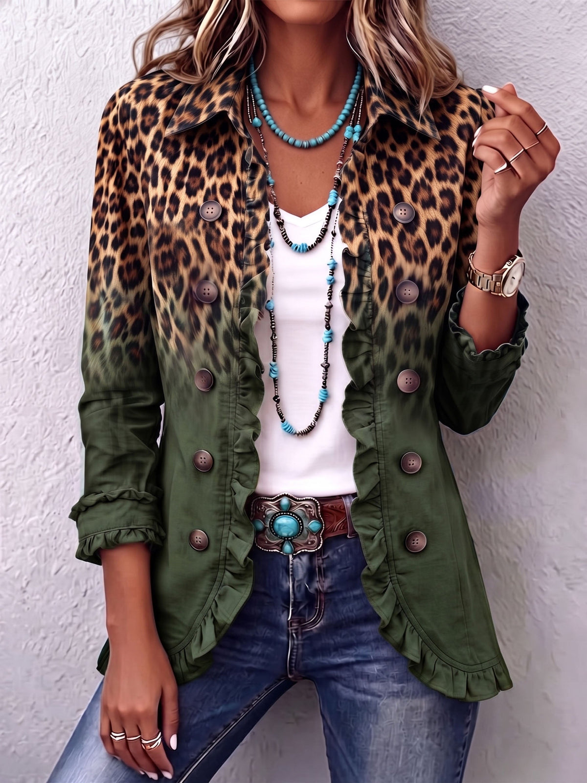 Richelle | Blazer met luipaardprint
