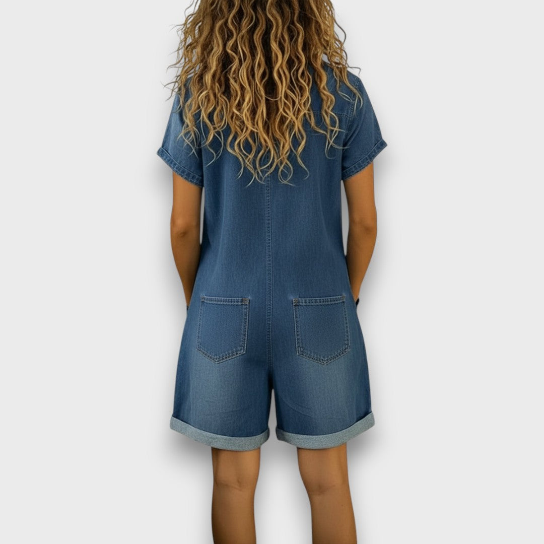 Joan | Vintage shorts met denim effect