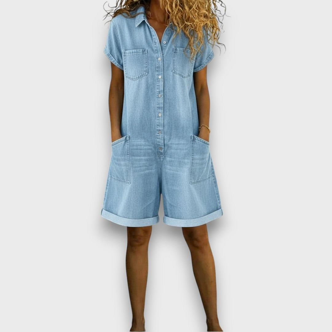 Joan | Vintage shorts met denim effect