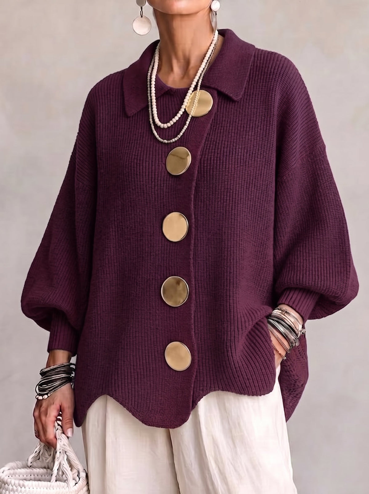 Ichelle | Oversized blouse met kraag