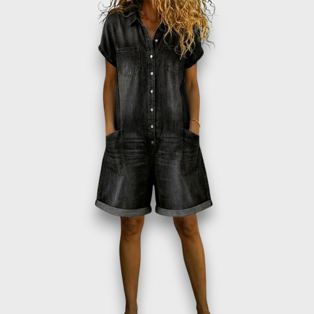Joan | Vintage shorts met denim effect