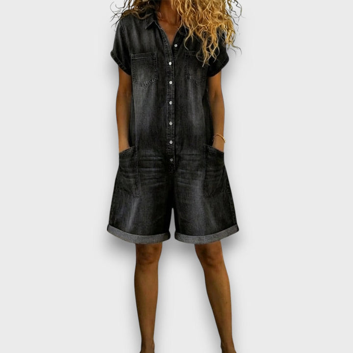 Joan | Vintage shorts met denim effect